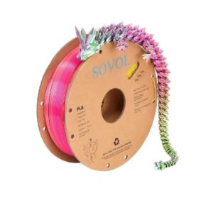 Sovol Silk Tricolors PLA Filaments Blue + Yellow & Fuchsia
